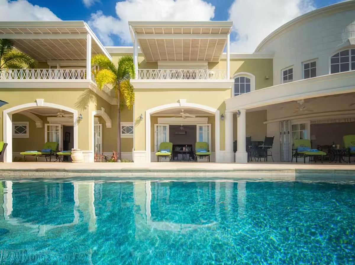 View of the villa's pool